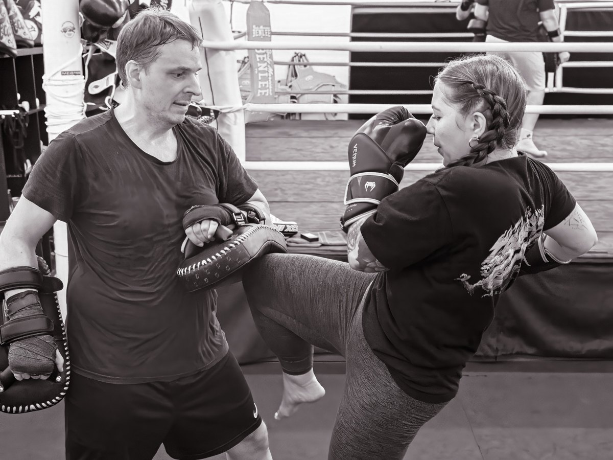 Fitnessboxen in der Kampfsportschule Tops Gym in Offenbach an der Queich