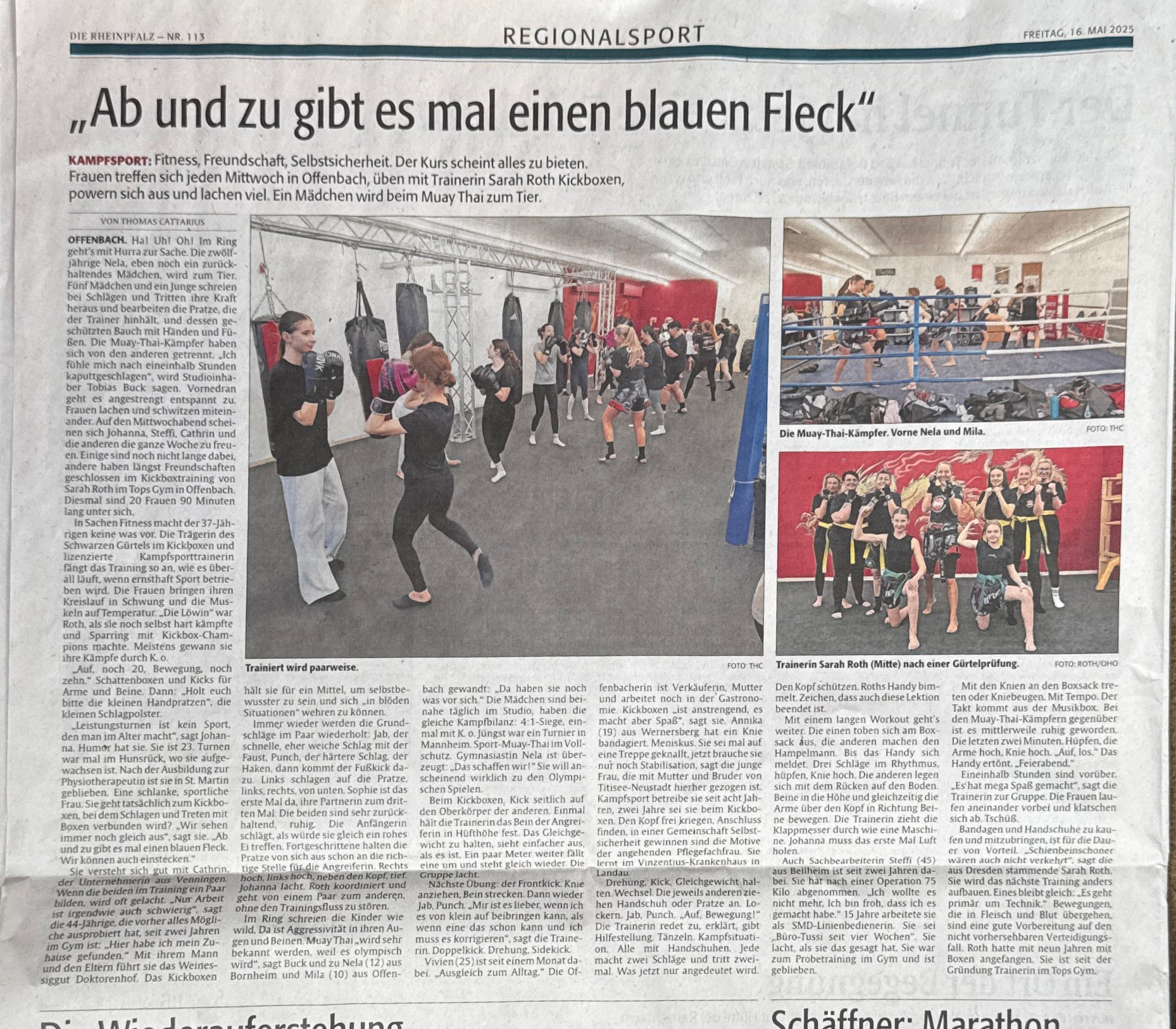 Training: Presseartikel über das Tops Gym im Tops Gym bei Landau