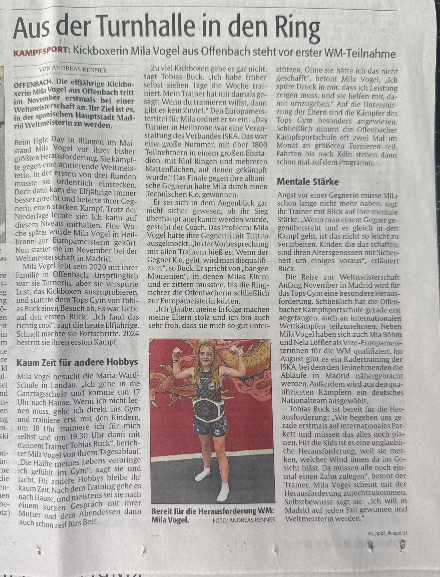 Presseartikel über das Tops Gym im Tops Gym bei Landau